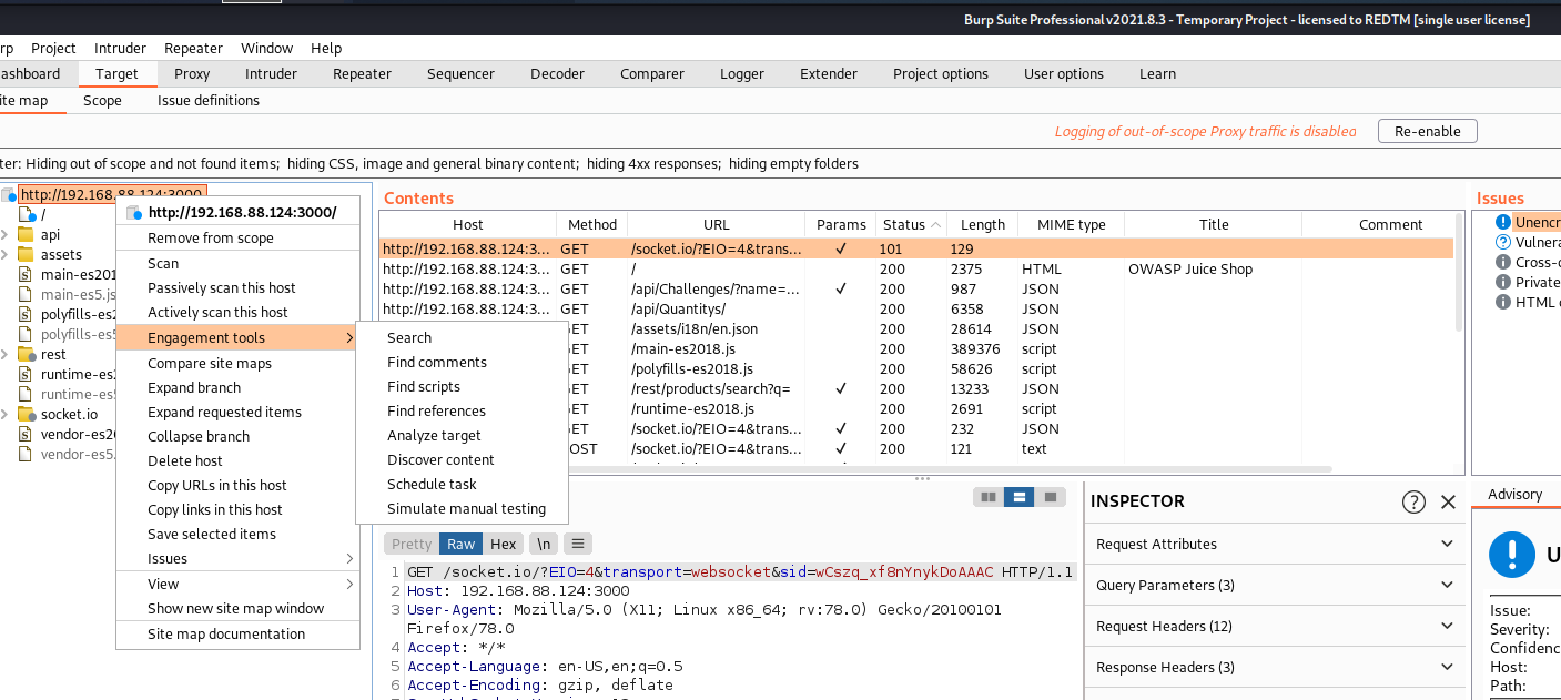 Burp Suite Crawl